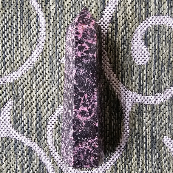 XL Rhodonite Crystal Point Tower - Picture 2 of 10